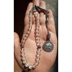 Göktürk "Türk" & Wolf Head Quartz Tesbih | Deri Sitesi Göktürk "Türk" & Wolf Head Quartz Tesbih | Deri Sitesi